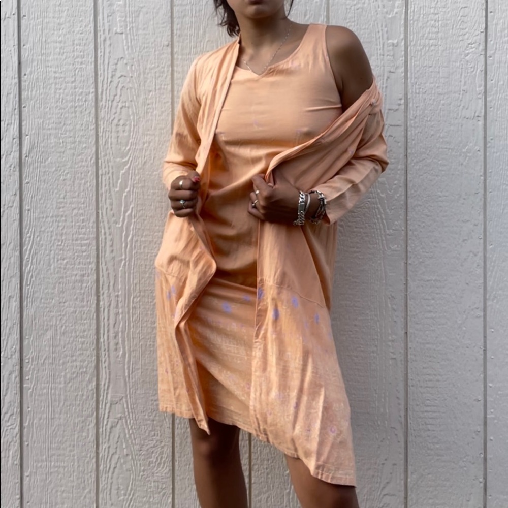 Two-Piece Orange Dress Set